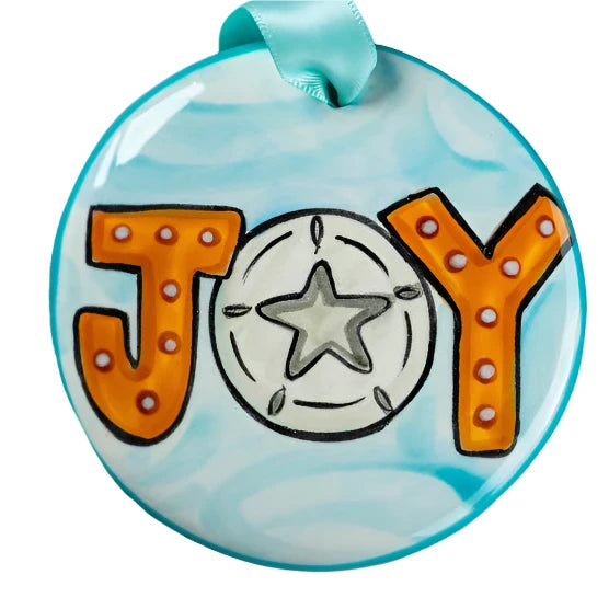 Hand‑Painted Ceramic Ornament - Zinnias Gift Boutique