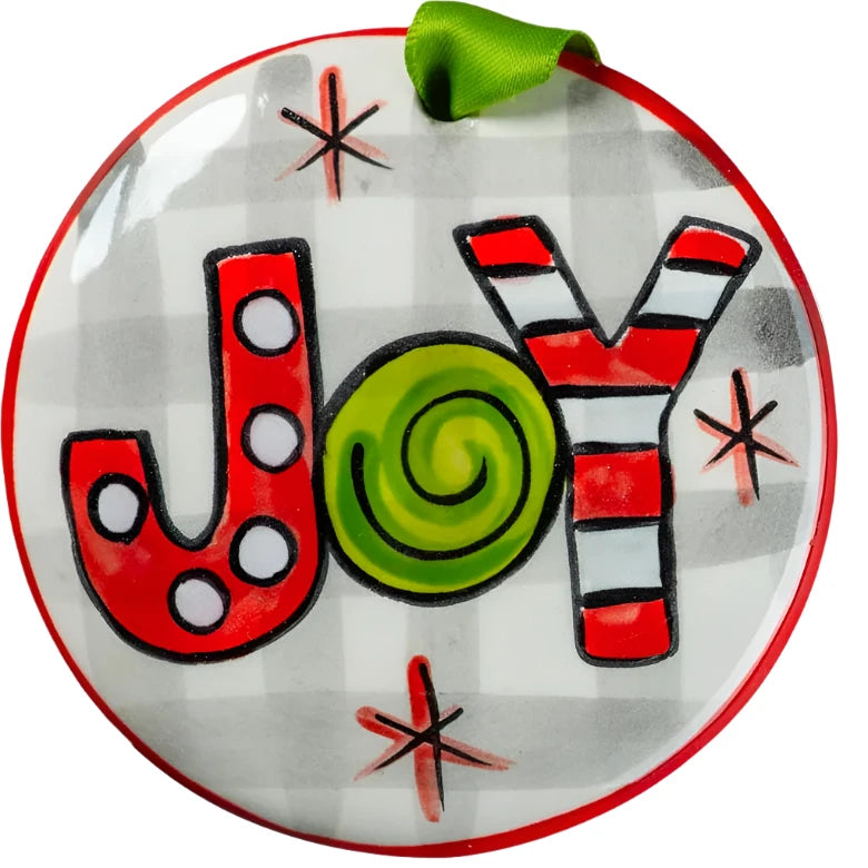 Hand‑Painted Ceramic Ornament - Zinnias Gift Boutique
