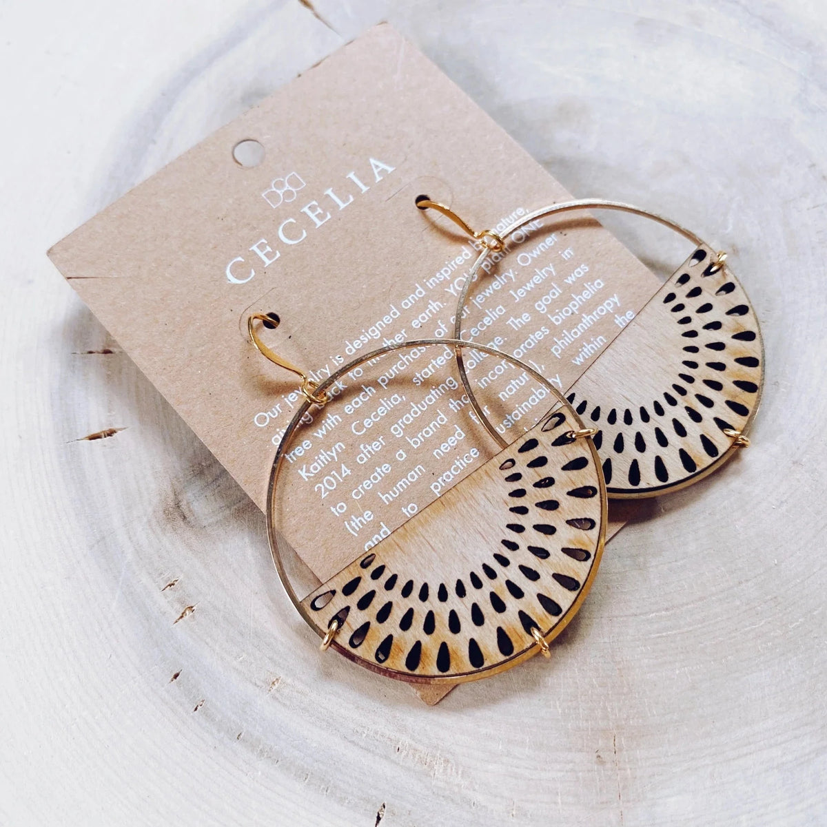 Sunflower gold hoop