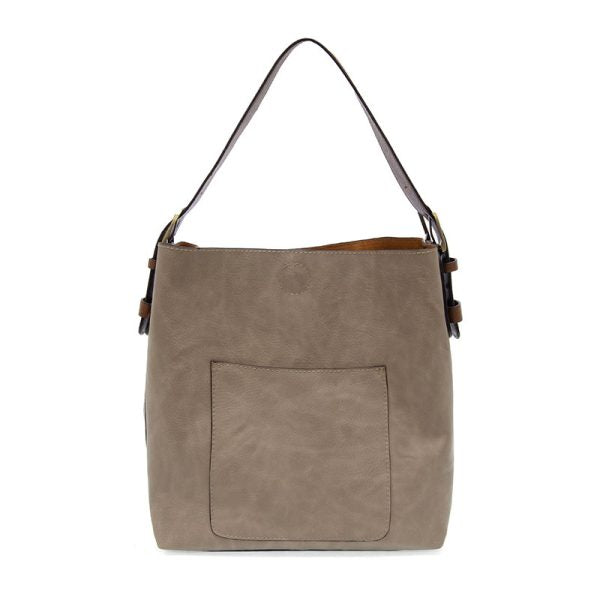 New Heathered Grey Hobo Coffee Handle Handbag - Zinnias Gift Boutique