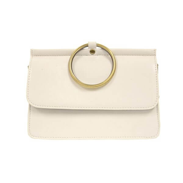 Aria Ring Bag - White/Gold - Zinnias Gift Boutique