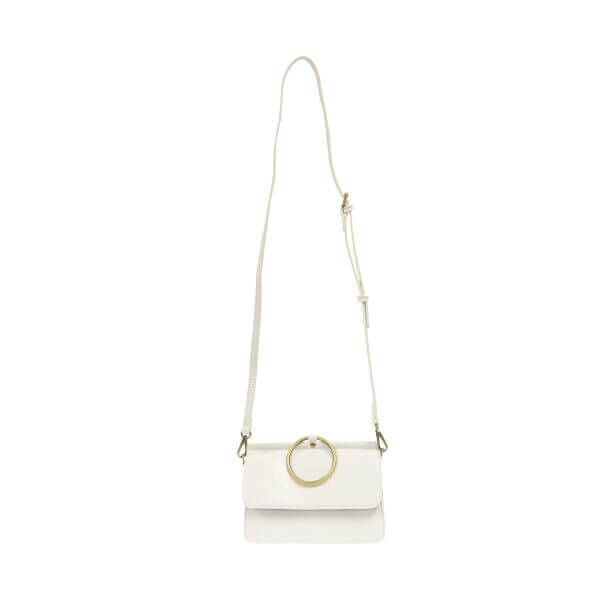 Aria Ring Bag - White/Gold - Zinnias Gift Boutique