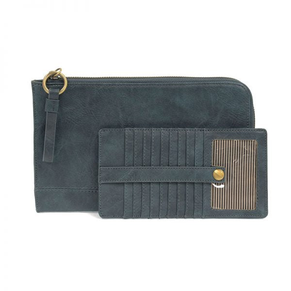 Karina Convertible Wristlet &amp; Wallet - Deja Blue - Zinnias Gift Boutique