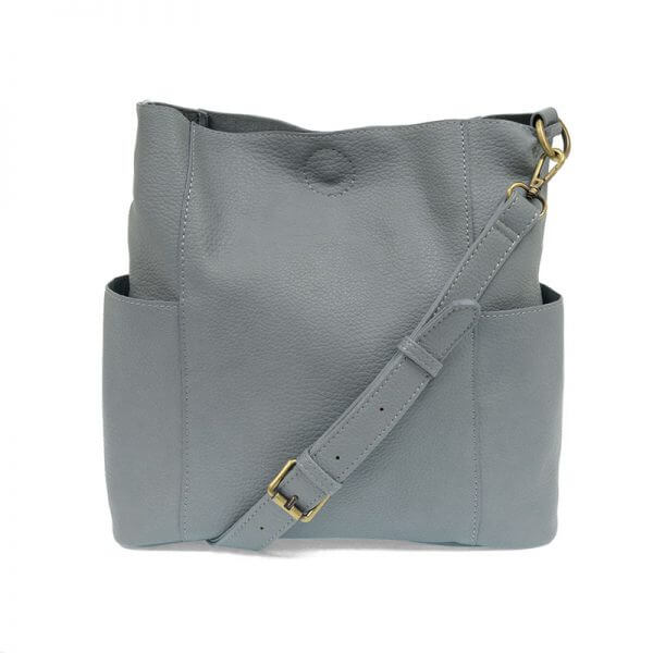 Kayleigh Side Pocket Bucket Bag Dusty Blue - Zinnias Gift Boutique