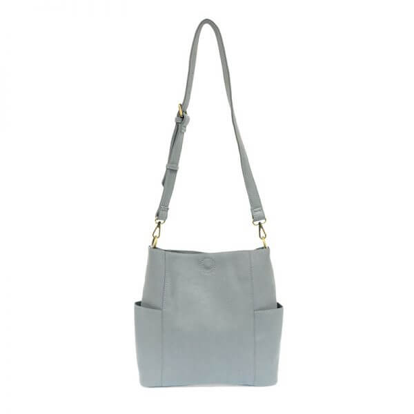 Kayleigh Side Pocket Bucket Bag Dusty Blue - Zinnias Gift Boutique