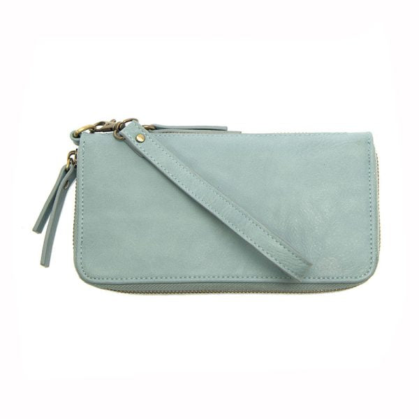 Chloe Zip Around Wallet Wristlet Blue Sugar - Zinnias Gift Boutique