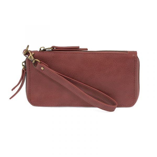 Chloe Zip Around Wallet Wristlet Dusty Raspberry - Zinnias Gift Boutique