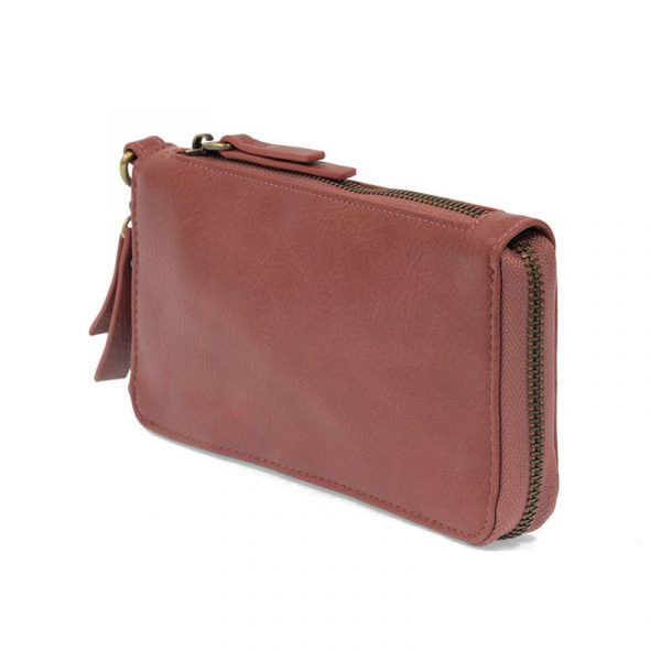 Chloe Zip Around Wallet Wristlet Dusty Raspberry - Zinnias Gift Boutique