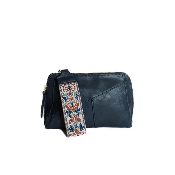 Gigi Crossbody with Woven Wrist Strap - Zinnias Gift Boutique