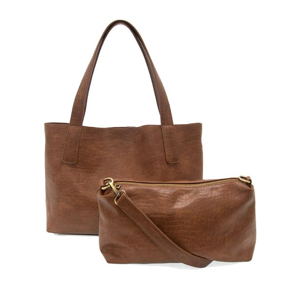 Lottie Med. Tote - Saddle - Zinnias Gift Boutique