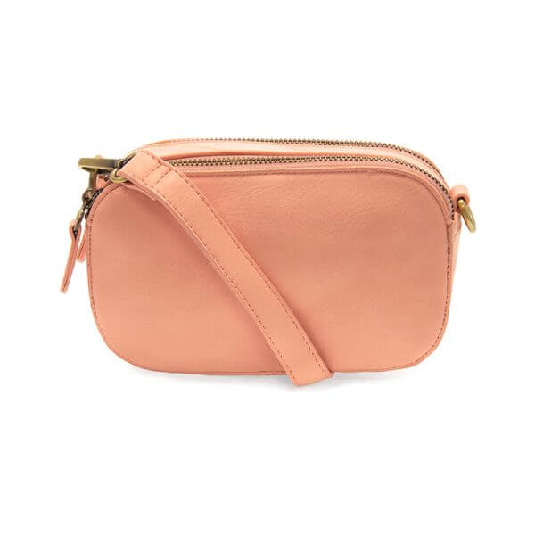 Layne Double Zip Mini Camera Crossbody Crepe Pink - Zinnias Gift Boutique