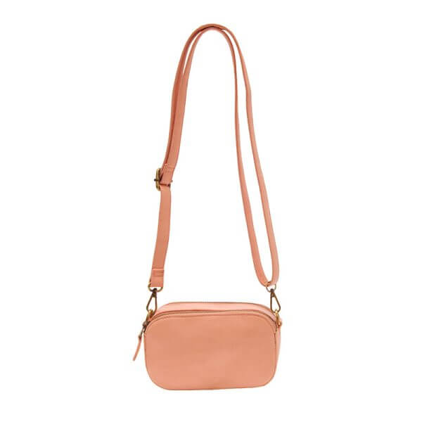 Layne Double Zip Mini Camera Crossbody Crepe Pink - Zinnias Gift Boutique