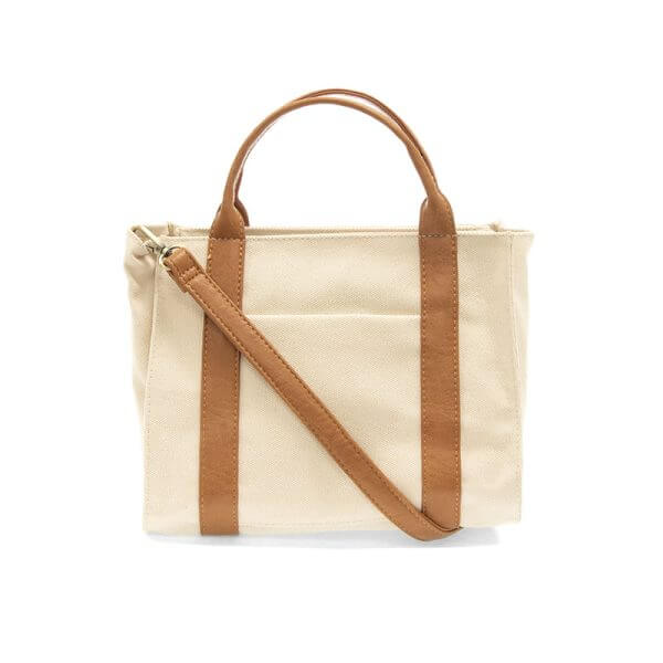 Gwen Medium Canvas Tote - Cream - Zinnias Gift Boutique