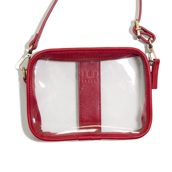 Clear Rita Camera Bag Red - Zinnias Gift Boutique