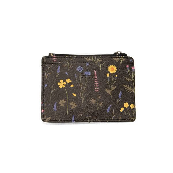 Penny Printed Mini Travel Wallet - Black Floral - Zinnias Gift Boutique