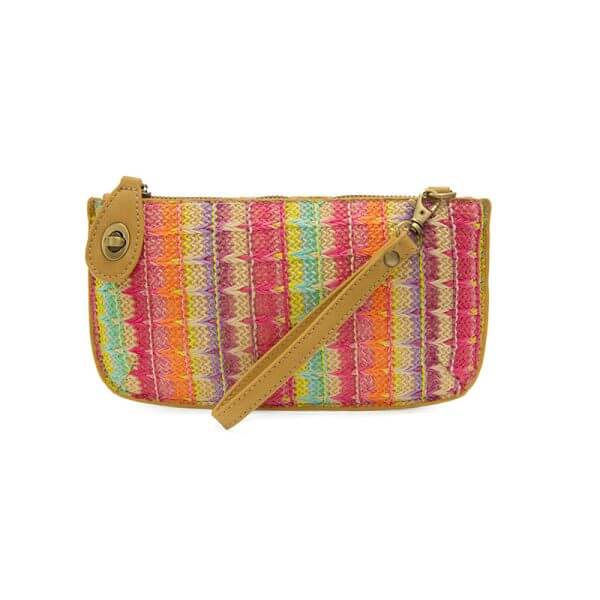 Multi Woven Stripe Straw Wristlet CB - Zinnias Gift Boutique