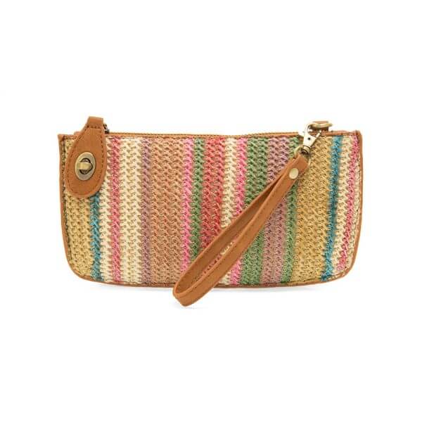 Solid Straw Mini Wristlet Crossbody - Multi - Zinnias Gift Boutique