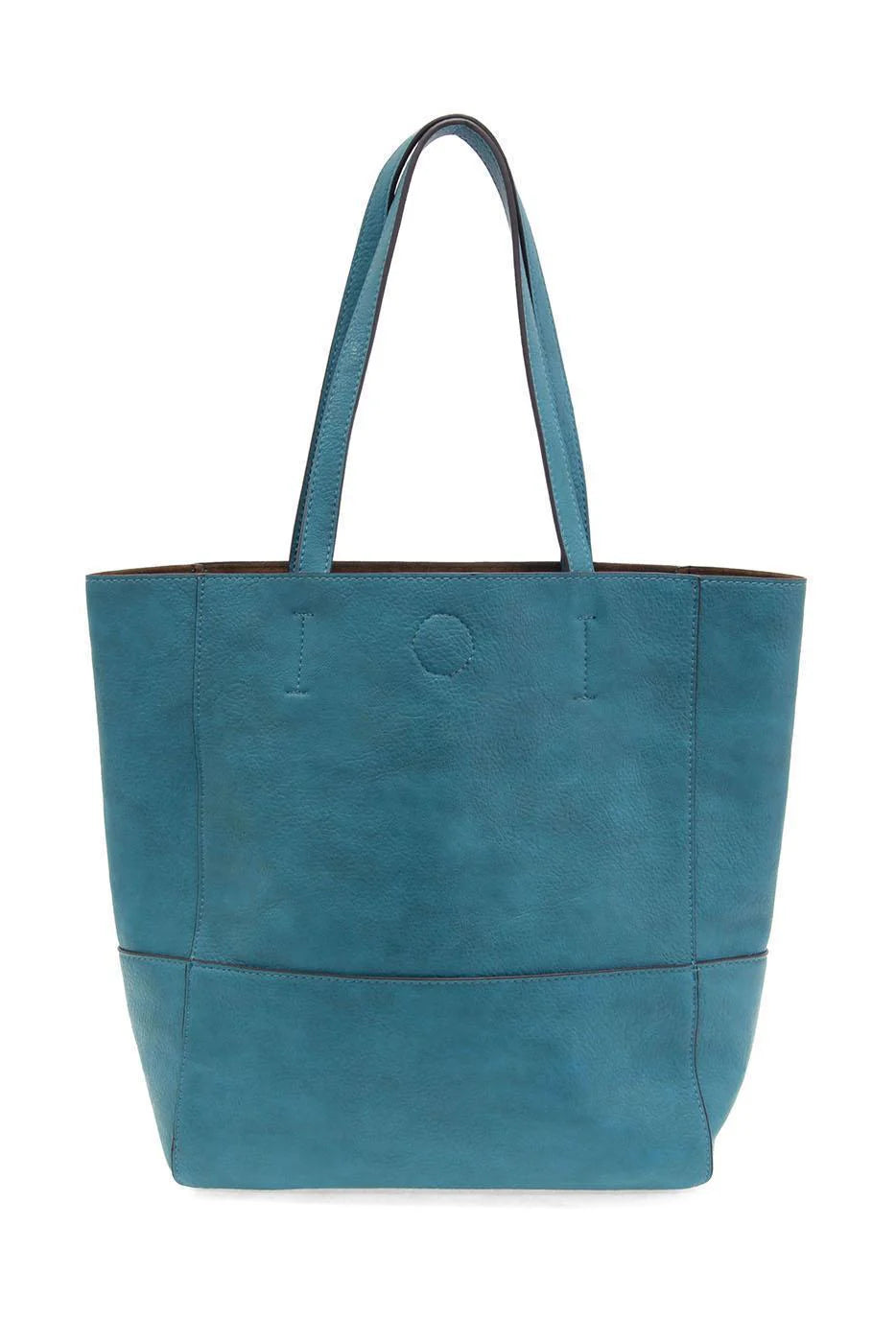 JoySusan Faith Raw Edge Tote purse in natural leather with raw edge design, showcasing its stylish and spacious purse interior.