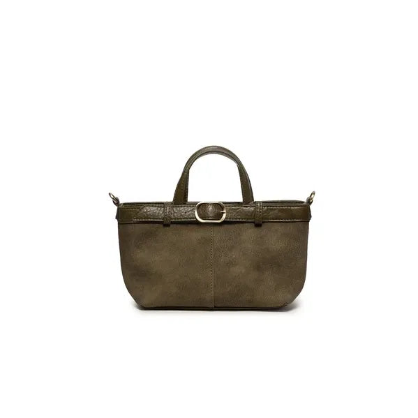 Aspyn Small Belted Sueded Tote Crossbody