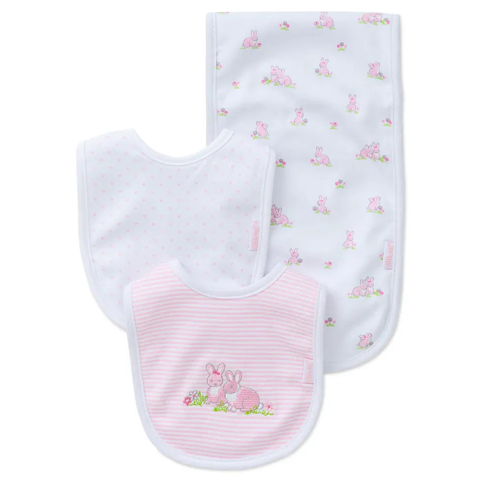 baby bunnies bib-burp - Zinnias Gift Boutique
