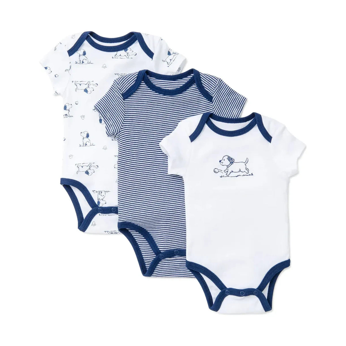 Puppy Toile 3-Pack Bodysuits