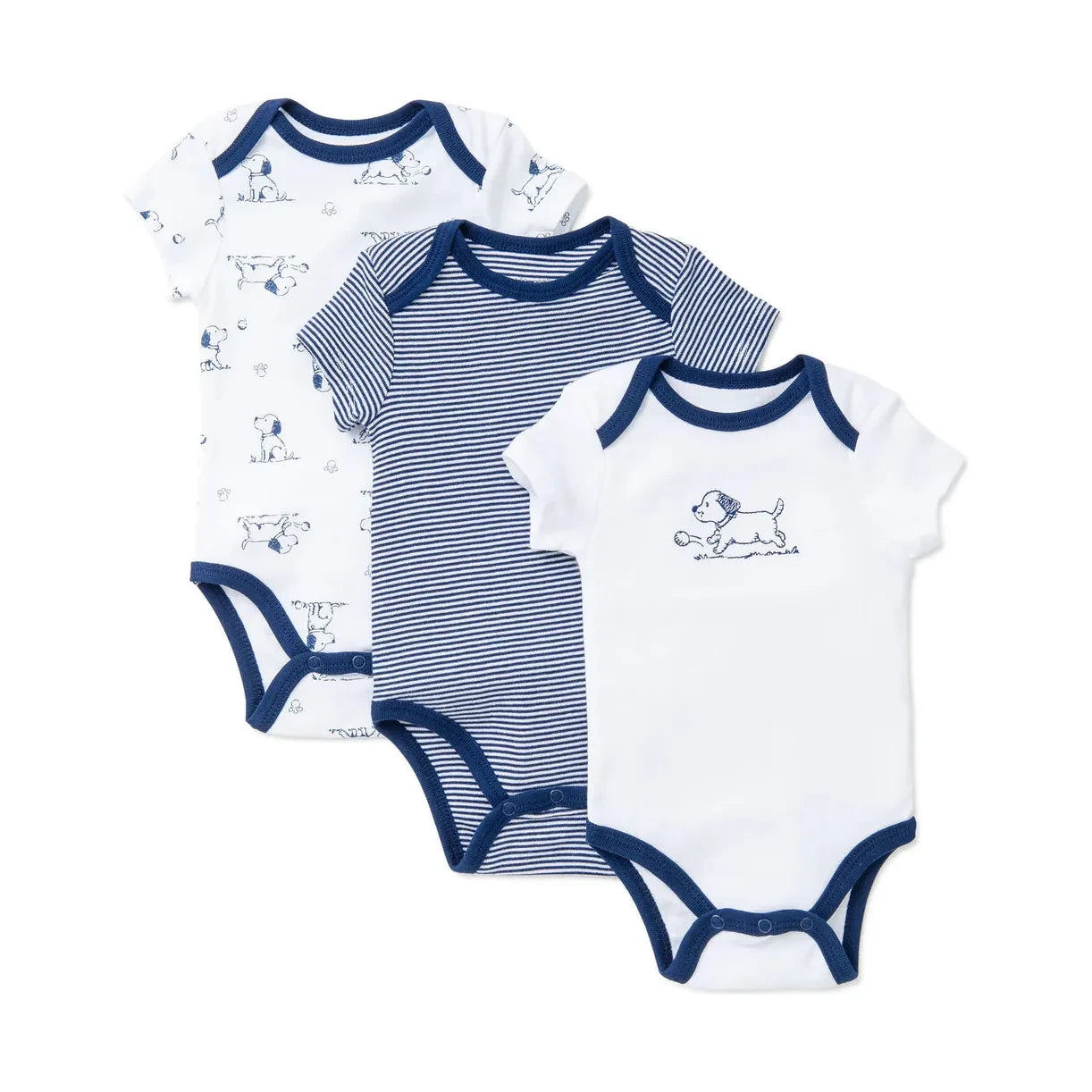 Puppy Toile 3-Pack Bodysuits - Zinnias Gift Boutique