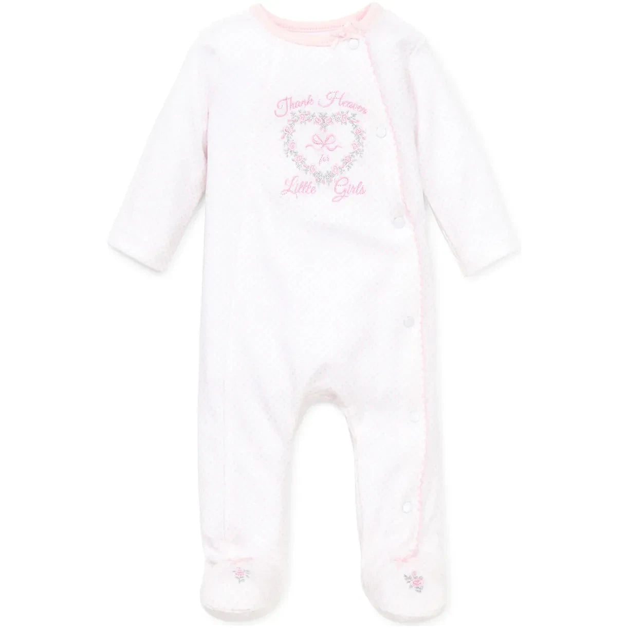 Thank Heaven For Little Girls Footed One-Piece - Zinnias Gift Boutique