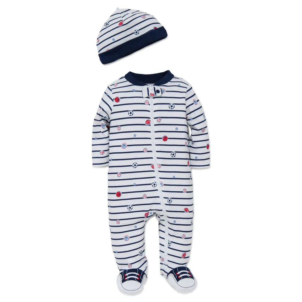 Sports Star Footie/Hat - Zinnias Gift Boutique