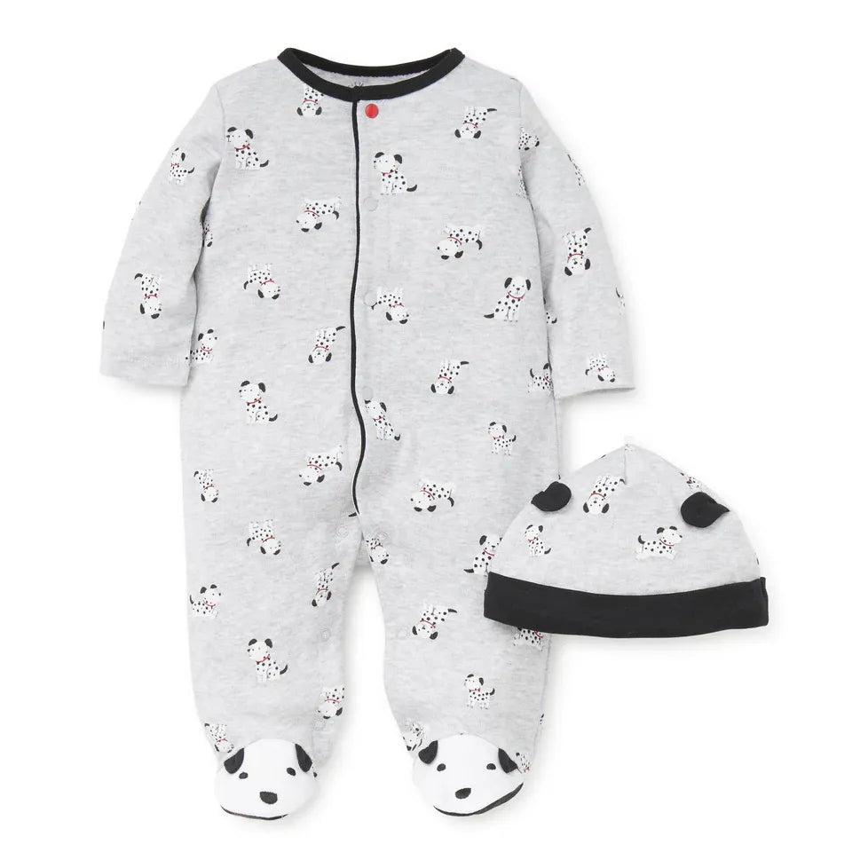 Dalmatian Footie and Hat - Zinnias Gift Boutique