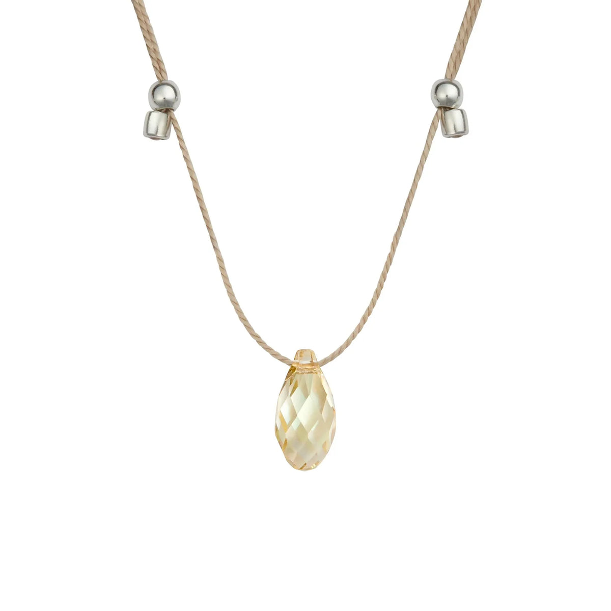 Green Luminous Silk Slider Necklace - Zinnias Gift Boutique