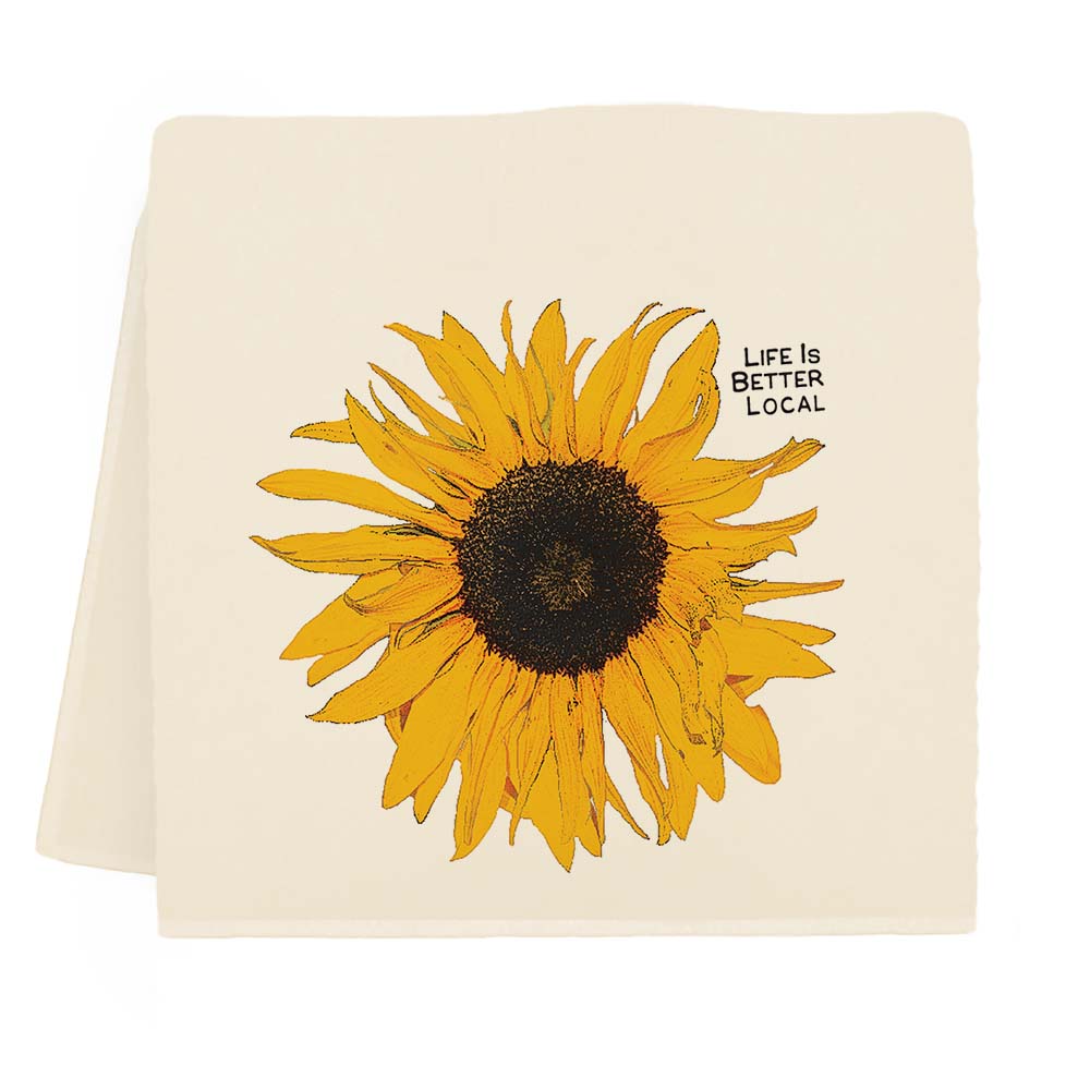 Sunflower Kitchen Towel - Zinnias Gift Boutique