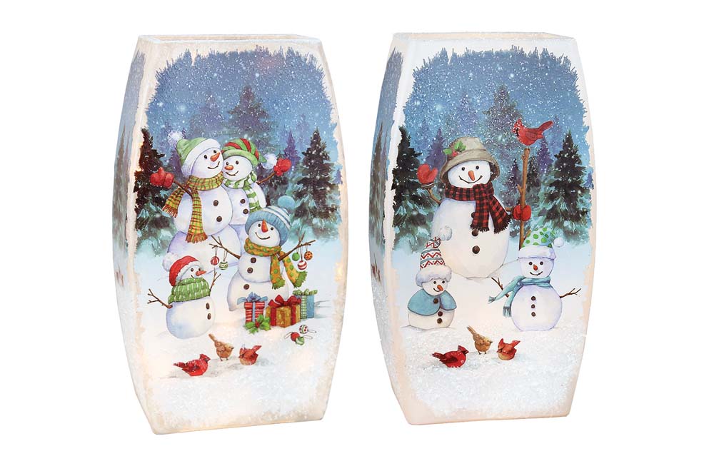Prelit Holiday Snowfamily Tall