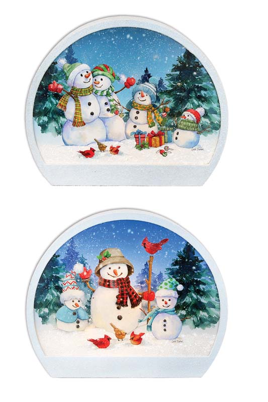 Prelit Holiday Snowfamily
