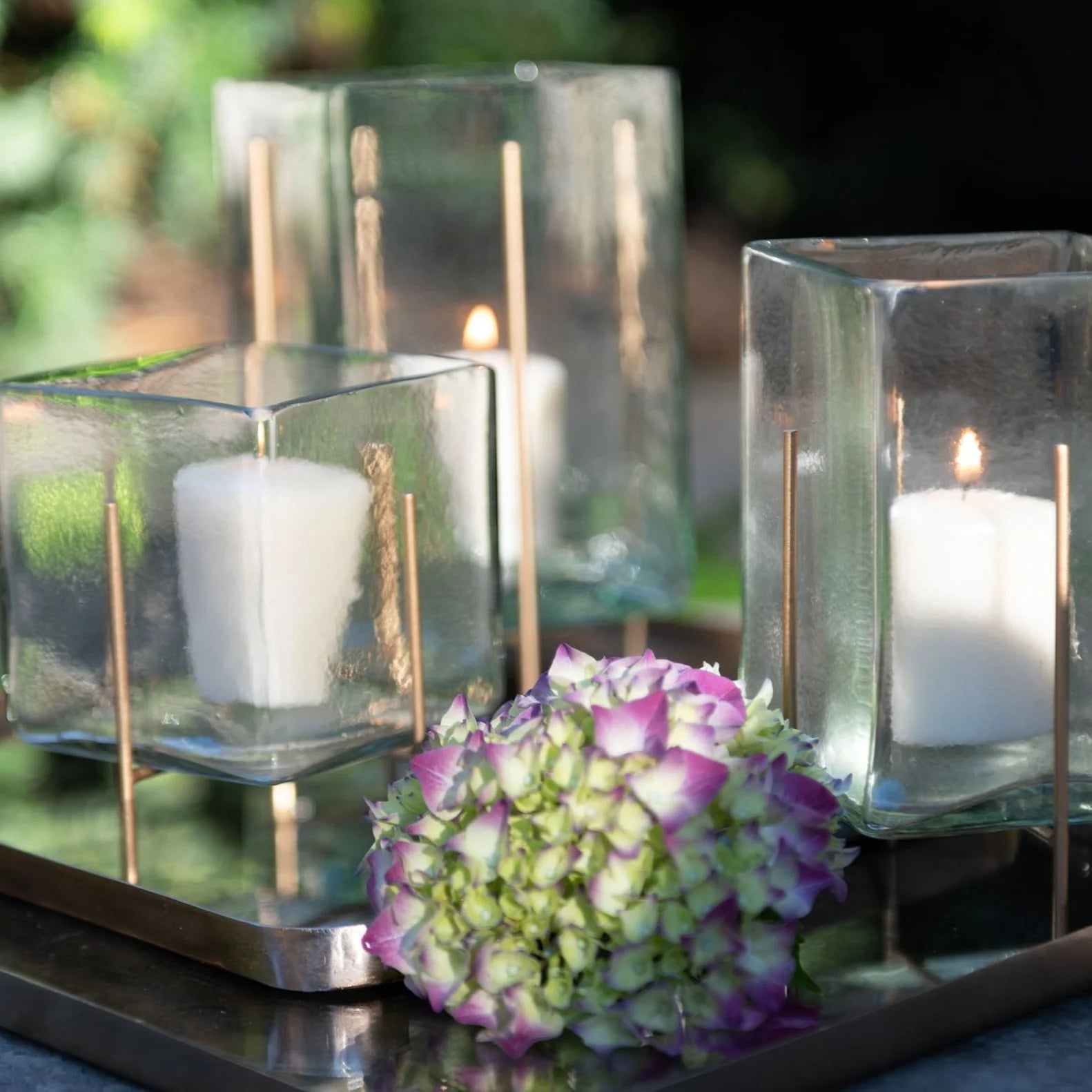 L Laguna Glass Candle Holders - Zinnias Gift Boutique