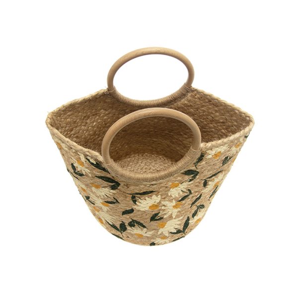 Alani Painted Jute Multi Daisy - Zinnias Gift Boutique