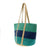 Multi Colorblock Maye Jute Tote - Turquoise - Zinnias Gift Boutique