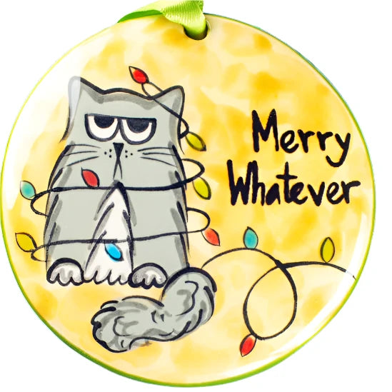 Hand‑Painted Ceramic Ornament - Zinnias Gift Boutique