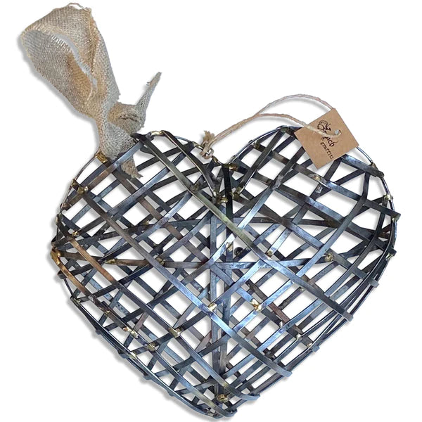 Large Hand Crafted Metal Heart - Zinnias Gift Boutique