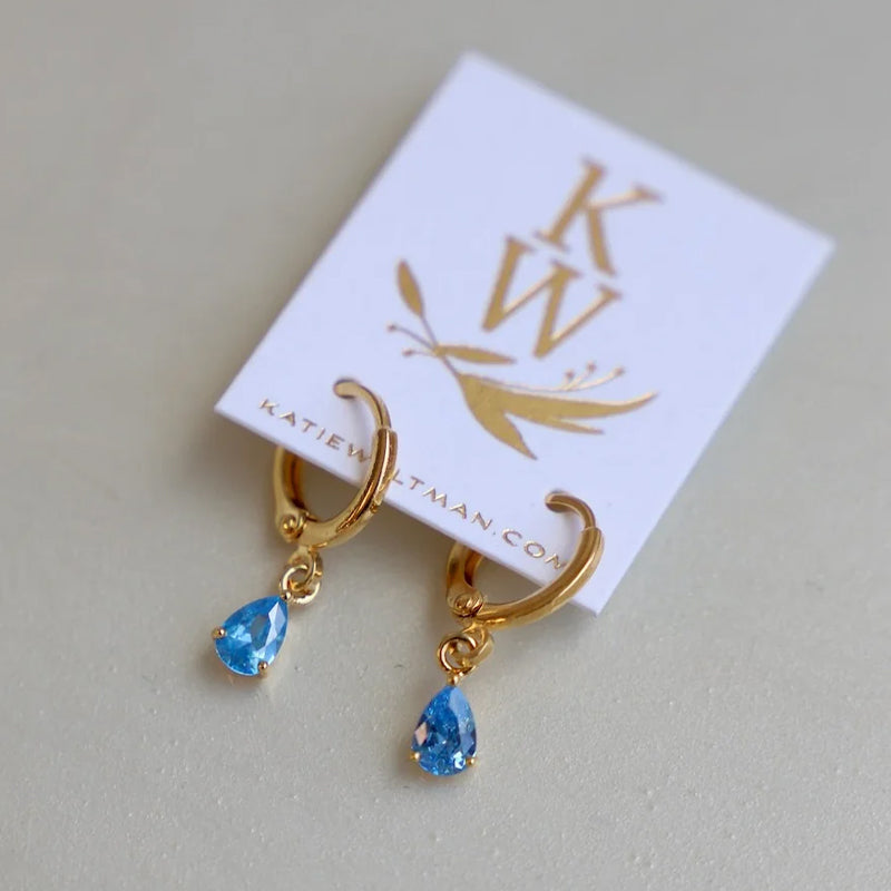 Birthstone Teardrop Earrings - Zinnias Gift Boutique