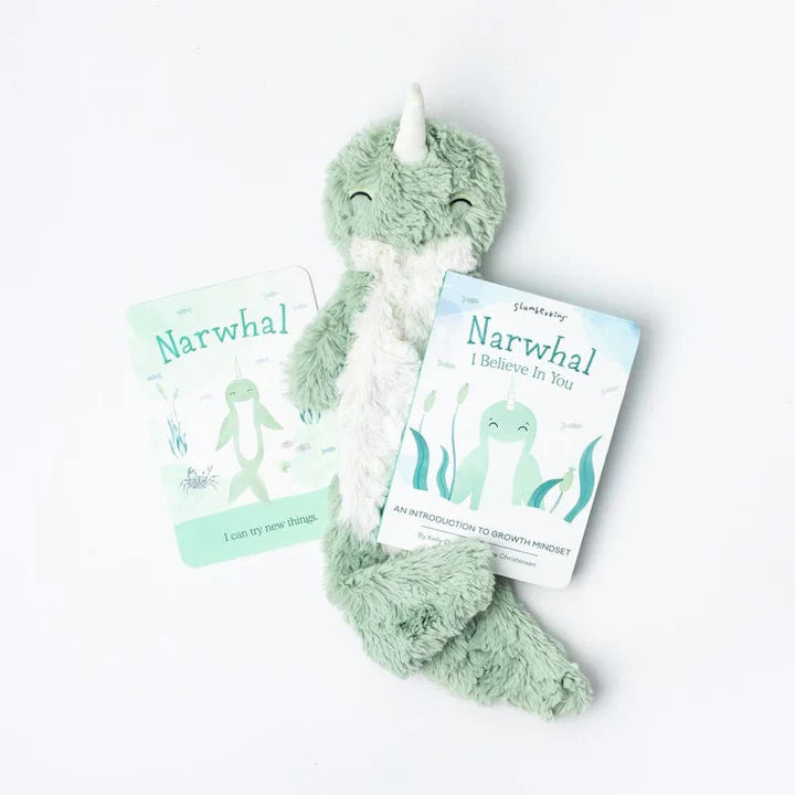 Narwhal, I Believe in You: An Introduction to Growth Mindset (Snuggler &amp;Book) - Zinnias Gift Boutique