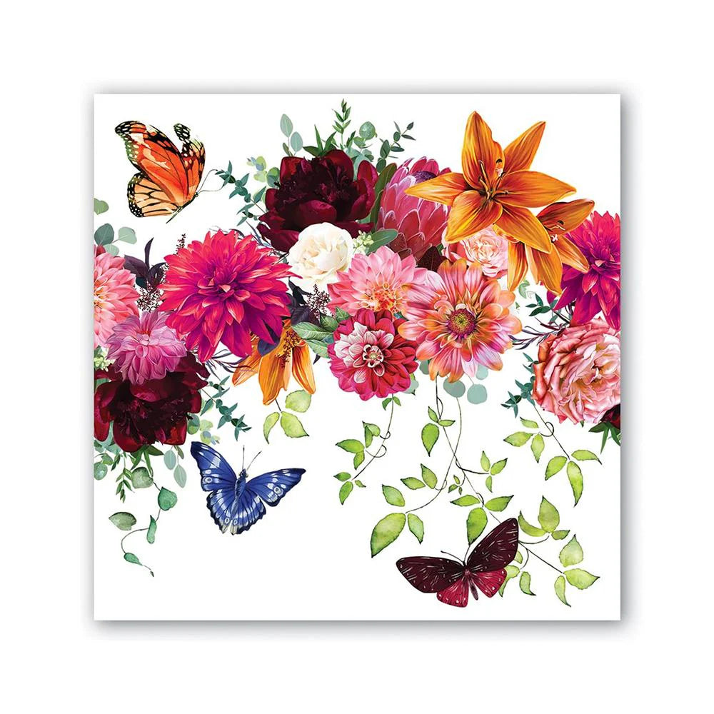 Sweet Floral Melody Luncheon Napkin - Zinnias Gift Boutique