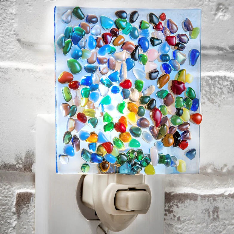 Fused Glass Nightlight - Zinnias Gift Boutique
