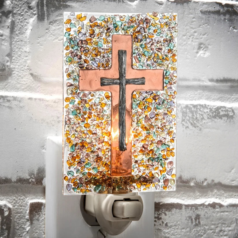 Fused Glass Nightlight - Zinnias Gift Boutique
