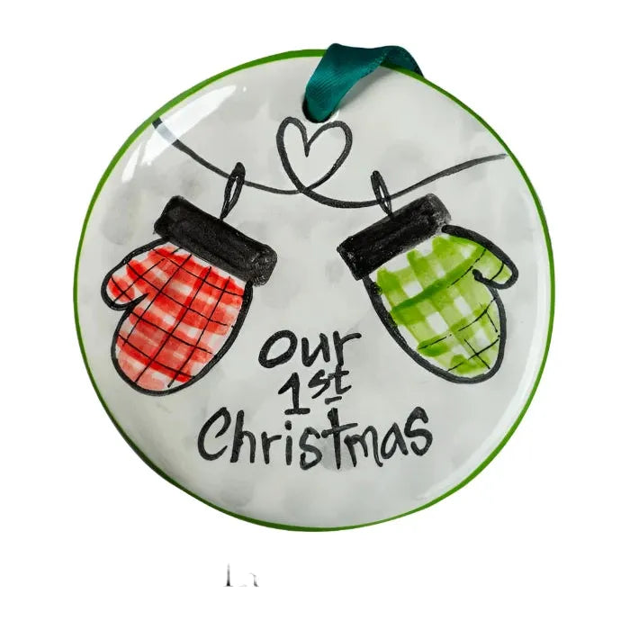 Hand‑Painted Ceramic Ornament - Zinnias Gift Boutique