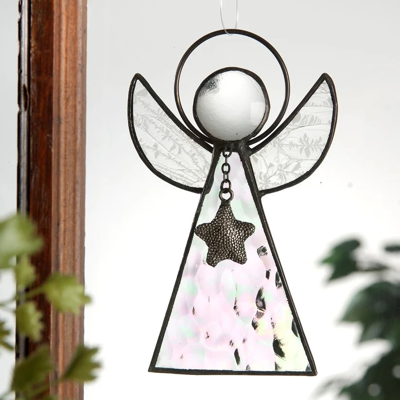 Angel Ornament Stained Glass - Zinnias Gift Boutique