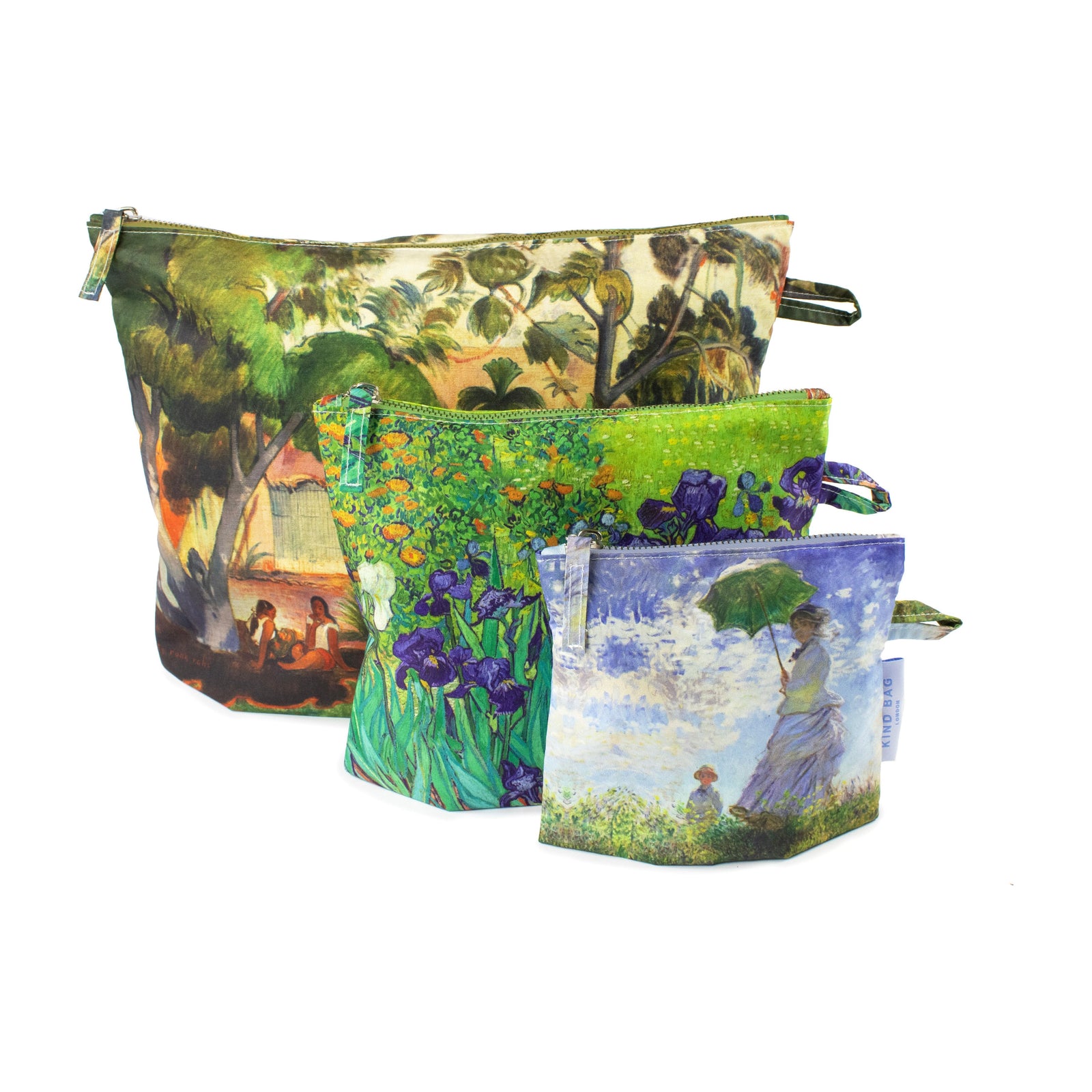 Museum Set! Blues Print Pouches - Set of 3 - Zinnias Gift Boutique