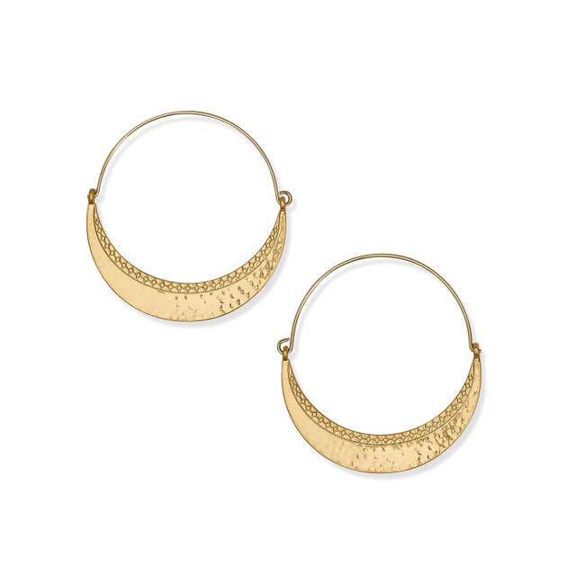 Palm Canyon Large Hoop Earrings - Zinnias Gift Boutique