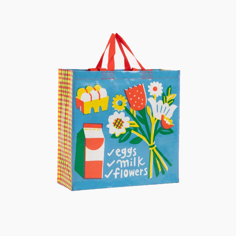 Eggs Milk Flowers Shopper - Zinnias Gift Boutique