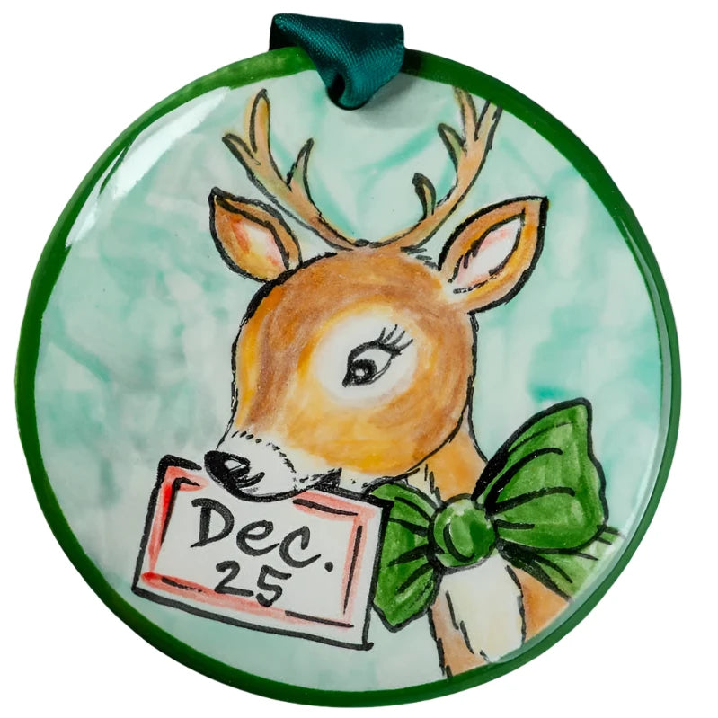 Hand‑Painted Ceramic Ornament - Zinnias Gift Boutique