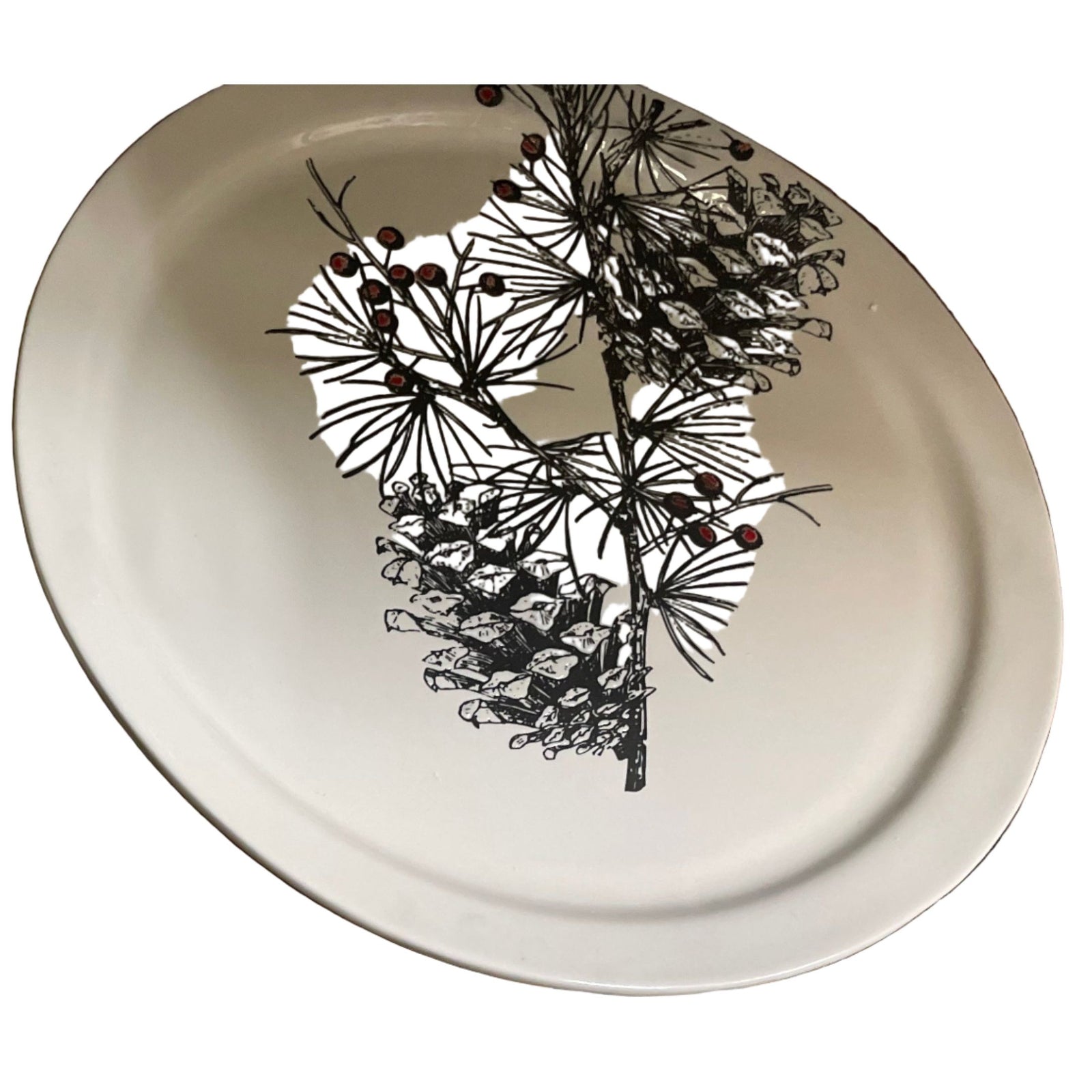Dinner Plate Pinecone Motif - Zinnias Gift Boutique